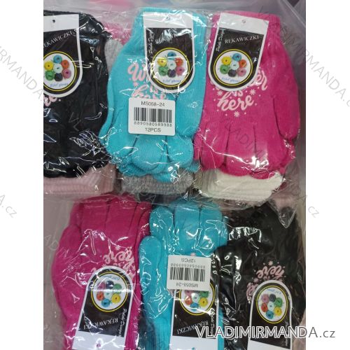 Children's finger gloves for girls (3-8 years) ECHT ECHT24MS058-24