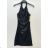 Women's Elegant Sparkly Sequin Sleeveless Dress (S/M ONE SIZE) ITALIAN FASHION IMPSH246883