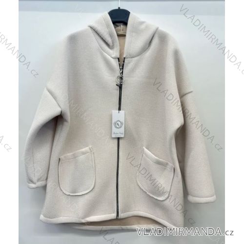 Women's Winter Fleece Long Sleeve Coat (S/M ONE SIZE) ITALIAN FASHION IMPSH239866