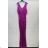 Women's Strapless Satin Long Party Dress (44/46 ONE SIZE) ITALIAN FASHION IMPSH246357XL