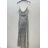 Women's Strapless Satin Long Party Dress (44/46 ONE SIZE) ITALIAN FASHION IMPSH246357XL