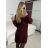 Women's Long Sleeve Knitted Dress (M/L ONE SIZEl) ITALIAN FASHION IMD23811 M / L Wine