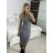 Women's Long Sleeve Knitted Dress (S/M ONE SIZE) FRENCH FASHION FMWT22J51765