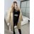 Women's Long Sleeve Hooded Lamb Coat (S/M/L ONE SIZE) ITALIAN FASHION IMWDD24257