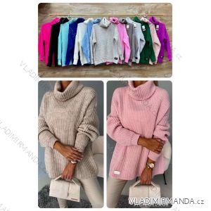 Women's Knitted Thin Long Sleeve Sweater (S/M ONE SIZE) ITALIAN FASHION IMWL233230