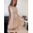 Women's Elegant Summer Sleeveless Dress (S/M/L ONE SIZE) ITALIAN FASHION IM322SIMONE/DR Light Kerosene S/M/L