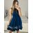 Women's Elegant Summer Sleeveless Dress (S/M/L ONE SIZE) ITALIAN FASHION IM322SIMONE/DR Light Kerosene S/M/L