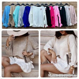 Women's Knitted Thin Long Sleeve Sweater (S/M ONE SIZE) ITALIAN FASHION IMWL233230