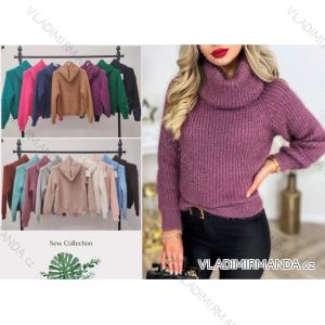 Women's Knitted Thin Long Sleeve Sweater (S/M ONE SIZE) ITALIAN FASHION IMWL233230