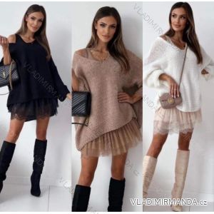 Women's Knitted Sweater Dress Set (S/M ONE SIZE) ITALIAN FASHION IMWE223972