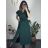 Women's Long Summer Short Sleeve Dress (S/M ONE SIZE) ITALIAN FASHION IMD23430