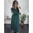 Women's Long Summer Short Sleeve Dress (S/M ONE SIZE) ITALIAN FASHION IMD23430