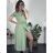 Women's Long Summer Short Sleeve Dress (S/M ONE SIZE) ITALIAN FASHION IMD23430