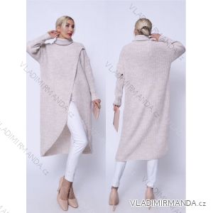 Sweater Long Warm Knitted Long Sleeve Women's Plus Size (48/50 ONE SIZE) ITALIAN FASHION IM424582