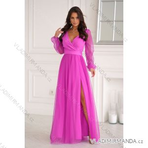 Women's Plus Size (42-46) Long Elegant Party Sleeveless Dress POLISH FASHION PMLBC23265-10