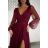 Women's Plus Size (42-46) Long Elegant Party Sleeveless Dress POLISH FASHION PMLBC23265-10 wine 34