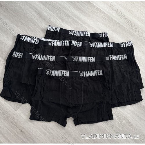 Men's boxer shorts cotton (L-3XL) FANNIFEN PES22G55450-K black L