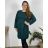 Hoodie Velvet Hooded Long Sleeve Women's Plus Size Dress (L/XL/2XL ONE SIZE) ITALIAN FASHION IM4221269 56/58 modrá petrolejová