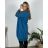 Hoodie Velvet Hooded Long Sleeve Women's Plus Size Dress (L/XL/2XL ONE SIZE) ITALIAN FASHION IM4221269 56/58 modrá petrolejová