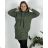 Women's Plus Size Hooded Long Sleeve Long Sweatshirt Dress (54/56/58 ONE SIZE) ITALIAN FASHION IM424634