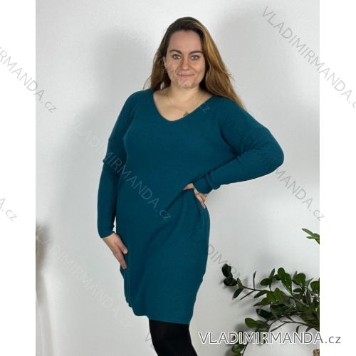 Women's Oversized Knitted Long Sleeve Sweater (S/M ONE SIZE) ITALIAN FASHION IMSN2416125