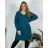 Women's Oversized Knitted Long Sleeve Sweater (S/M ONE SIZE) ITALIAN FASHION IMSN2416125