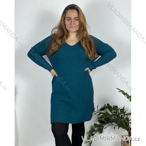 Women's Oversized Knitted Long Sleeve Sweater (S/M ONE SIZE) ITALIAN FASHION IMSN2416125