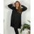 Women's elegant party long sleeve dress (S/M ONE SIZE) ITALIAN FASHION IM322282 dark emerald