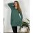 Women's elegant party long sleeve dress (S/M ONE SIZE) ITALIAN FASHION IM322282 dark emerald