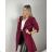 Women's Fluffy Coat (S/M ONE SIZE) ITALIAN FASHION IM723050 M / L wine