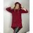 Fleece coat long sleeve zipper hooded women's oversized (XL / 2XLONE SIZE) ITALIAN FASHION IMD211123