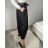 Women's Elegant Belt Long Sleeve Dress (S/M ONE SIZE) ITALIAN FASHION IMM23UN6139 S / M black