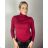 Women's Long Sleeve Knitted Turtleneck Sweater (S/M ONE SIZE) ITALIAN FASHION EXTRA ME IMM22FD9076/DR S/M Beige