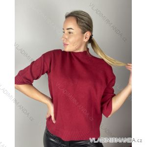 Knitted Sweater with Turtleneck Long Sleeve Women's Plus Size (54/56/58 ONE SIZE) ITALIAN FASHION IM524KEYLA