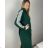 Women's Plus Size Long Warm Long Sleeve Dress (50/52/54 ONE SIZE) ITALIAN FASHION IM424636 50/52 emerald green