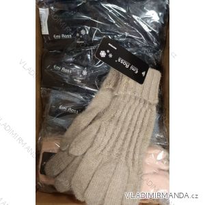 Women's knitted finger gloves (ONE SIZE) sandra SAN24ER-2201