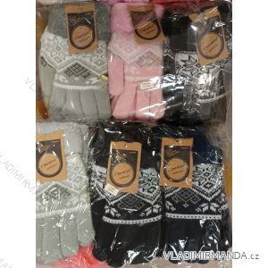 Women's knitted finger gloves (ONE SIZE) sandra SAN24R939PM