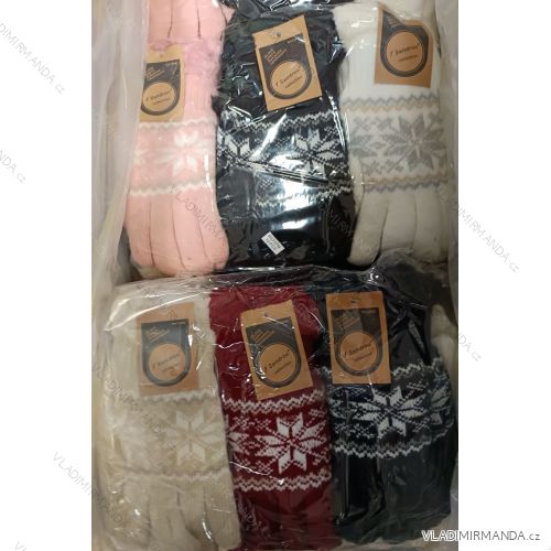 Women's knitted finger gloves (ONE SIZE) sandra SAN24R573PM