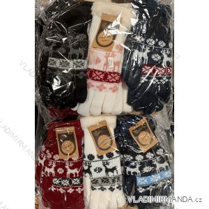 Women's knitted finger gloves (ONE SIZE) sandra SAN24R572PM