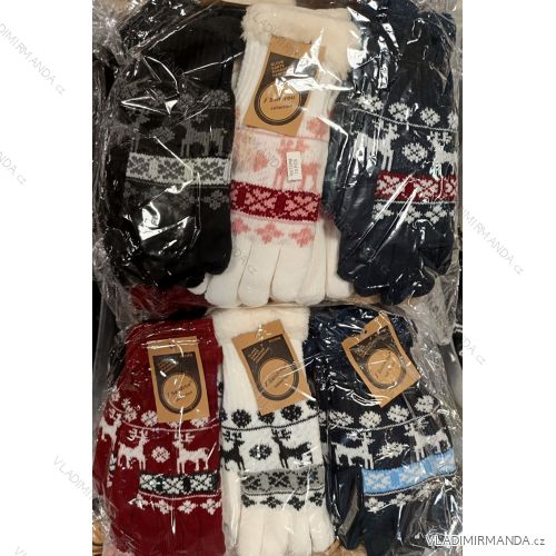 Women's knitted finger gloves (ONE SIZE) sandra SAN24R572PM