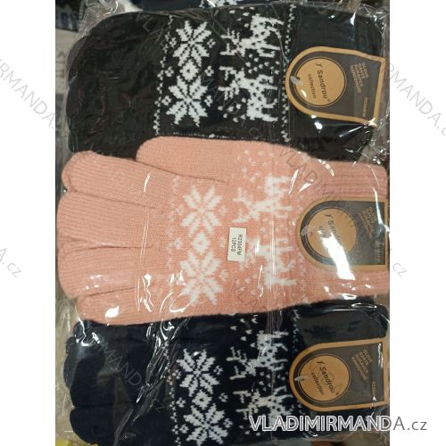 Women's knitted finger gloves (ONE SIZE) sandra SAN24R2304FM