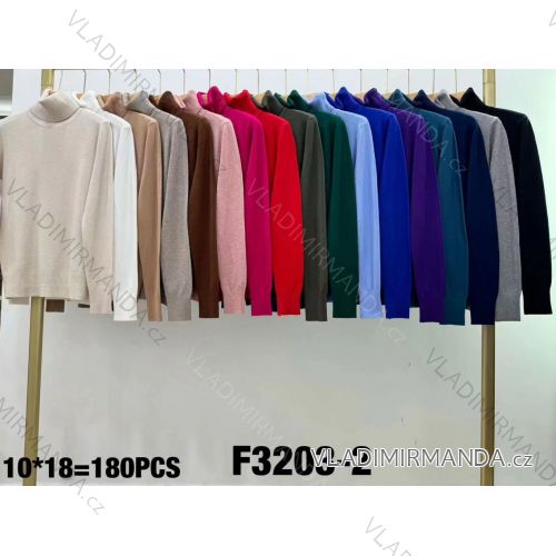 Women's long sleeve turtleneck sweater (S/M/L ONE SIZE) ITALIAN FASHION IMWK24F3204-2