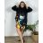 Women's elegant party long sleeve dress (S/M ONE SIZE) ITALIAN FASHION IM322282 56/58 black