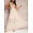 Women's Long Chiffon Short Sleeve Dress (S/M ONE SIZE) ITALIAN FASHION IMWGS231048