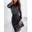 Women's Long Chiffon Short Sleeve Dress (S/M ONE SIZE) ITALIAN FASHION IMWGS231048