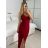 Women's elegant party long sleeve dress (S/M ONE SIZE) ITALIAN FASHION IM322282 -   red -   S / M