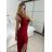 Women's elegant party long sleeve dress (S/M ONE SIZE) ITALIAN FASHION IM322282 -   red -   S / M