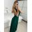 Women's elegant party long sleeve dress (S/M ONE SIZE) ITALIAN FASHION IM322282 -   emerald green -   S / M