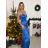 Women's Strappy Long Satin Party Dress (S/M ONE SIZE) ITALIAN FASHION IMM24M9156/DU -   red -   S/M/L