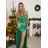 Women's Strappy Long Satin Party Dress (S/M ONE SIZE) ITALIAN FASHION IMM24M9156/DU -   red -   S/M/L